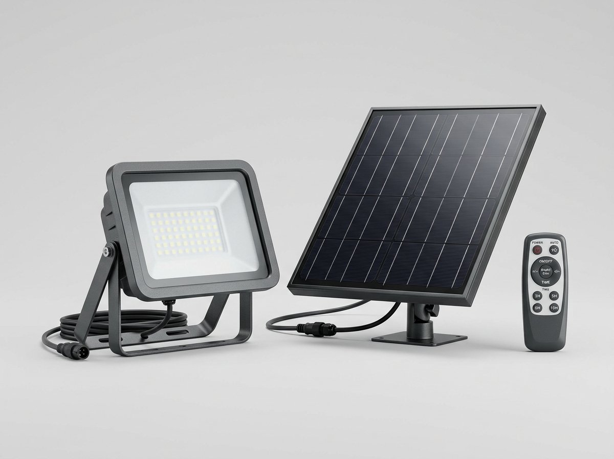 Projecteur LED Extérieur Étanche IP65 200W Solaire avec Télécommande