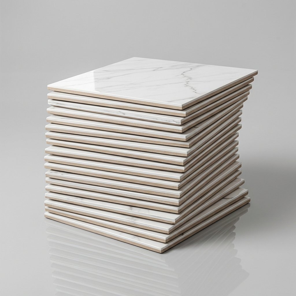 Carrelage Grès Cérame Émaillé 60x60cm Effet Marbre Blanc (Carton 1.44m²)